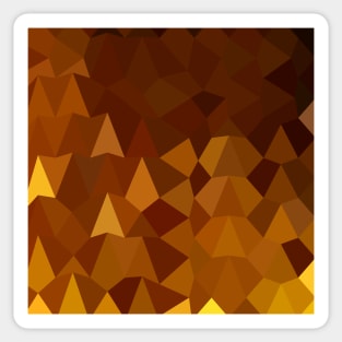 Burnt Umber Brown Abstract Low Polygon Background Sticker